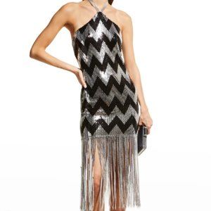 NEW to Poshmark closet, worn once!! Bronx And Banco Gatsby Graphic Halterfringe